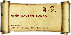 Mrákovics Domos névjegykártya